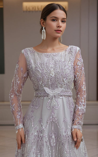Threads and Motifs | Formal Dresses 25 | Net Embroidered Maxi -  Threads and Motifs Ladies Clothes - Original Designer Dress - House of Maryam