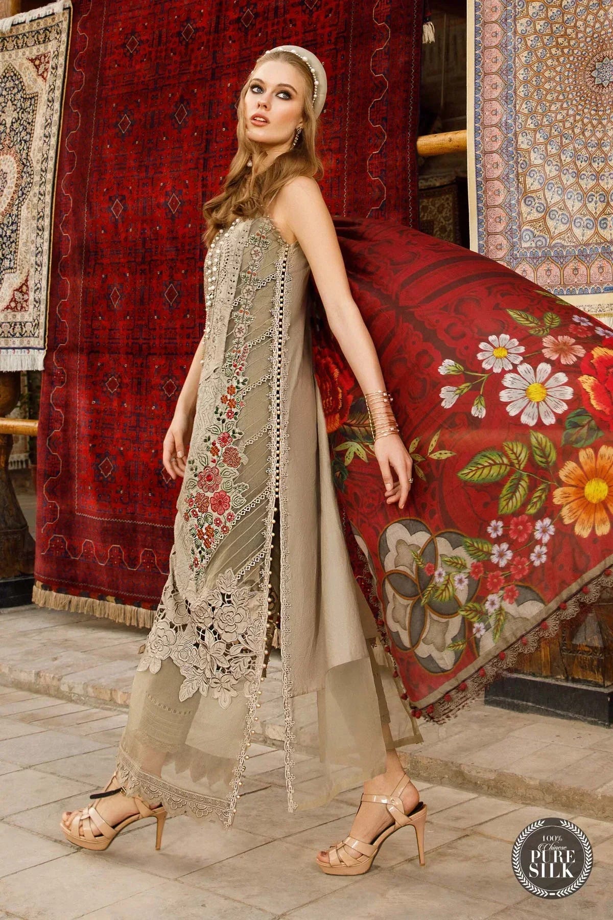 Maria B | Luxury Lawn | D-2313-A -  Maria B Luxury - Original Designer Dress - House of Maryam