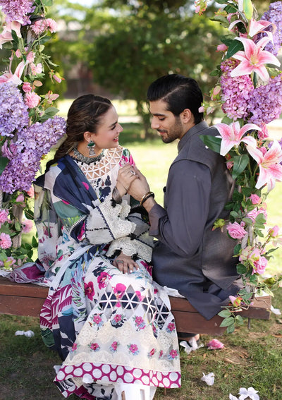 Elaf Premium | Prints Chikankari 24 | 01A LOVELIGHT -  Elaf Premium Luxury - Original Designer Dress - House of Maryam