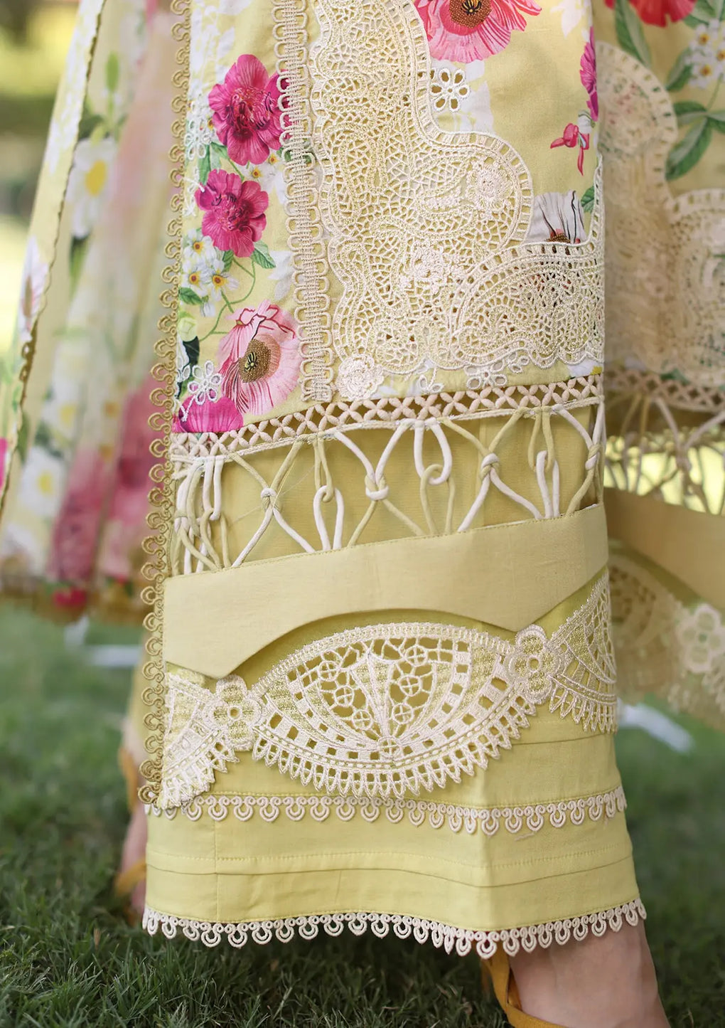 Elaf Premium | Prints Chikankari 24 | 06A SUNSHINE BOUQUET -  Elaf Premium Luxury - Original Designer Dress - House of Maryam