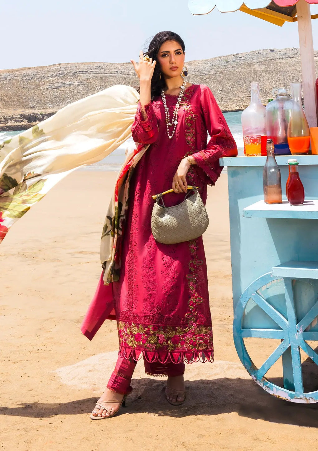 Elaf Premium | Hai Kuch Festive Lawn 24 | EHK-05 Naaz -  Elaf Premium Luxury - Original Designer Dress - House of Maryam
