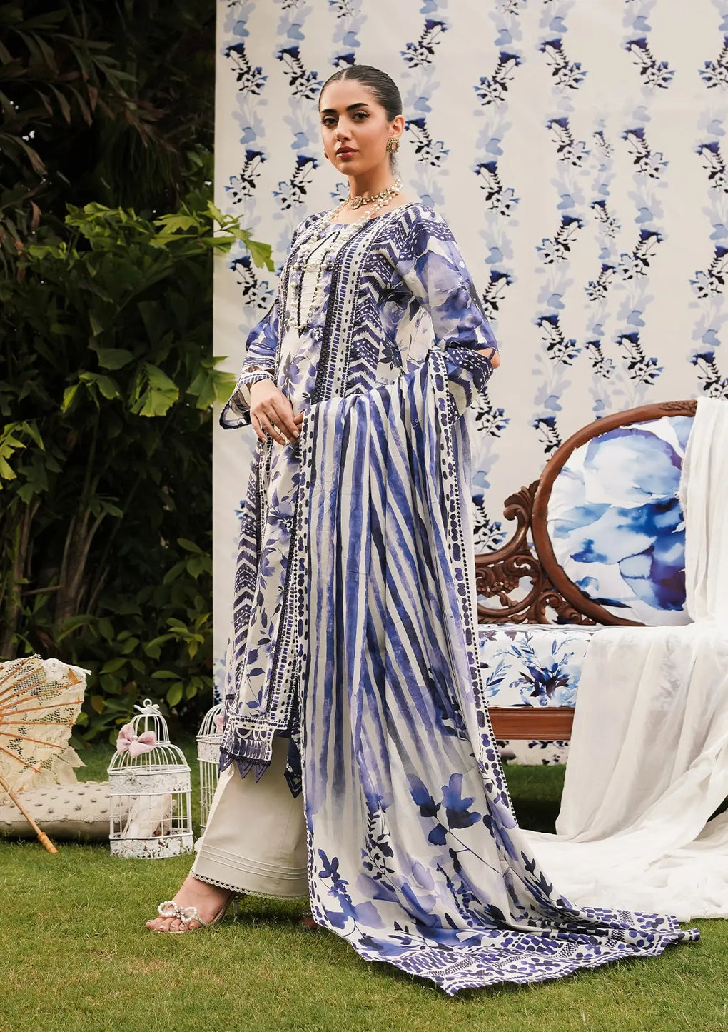 Elaf Premium | Printed Collection 24 | EEP-07A - Shadow Sisters by Designer Elaf Premium - House of Maryam - Pakistani Designer Ethnic Wear in {{ shop.shopifyCountryName }}