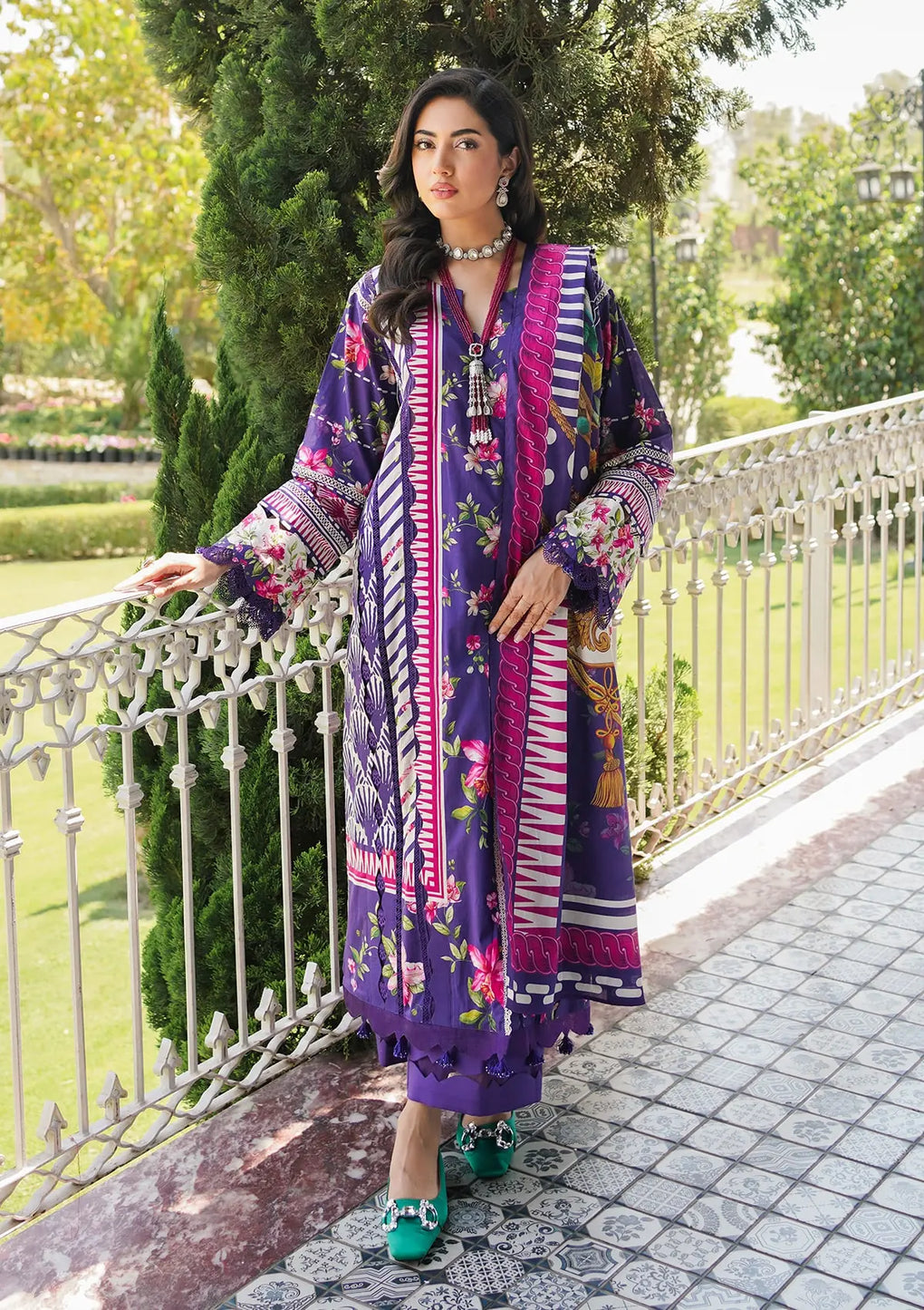 Elaf Premium | Printed Collection 24 | EEP-02B - Bloomie by Designer Elaf Premium - House of Maryam - Pakistani Designer Ethnic Wear in {{ shop.shopifyCountryName }}