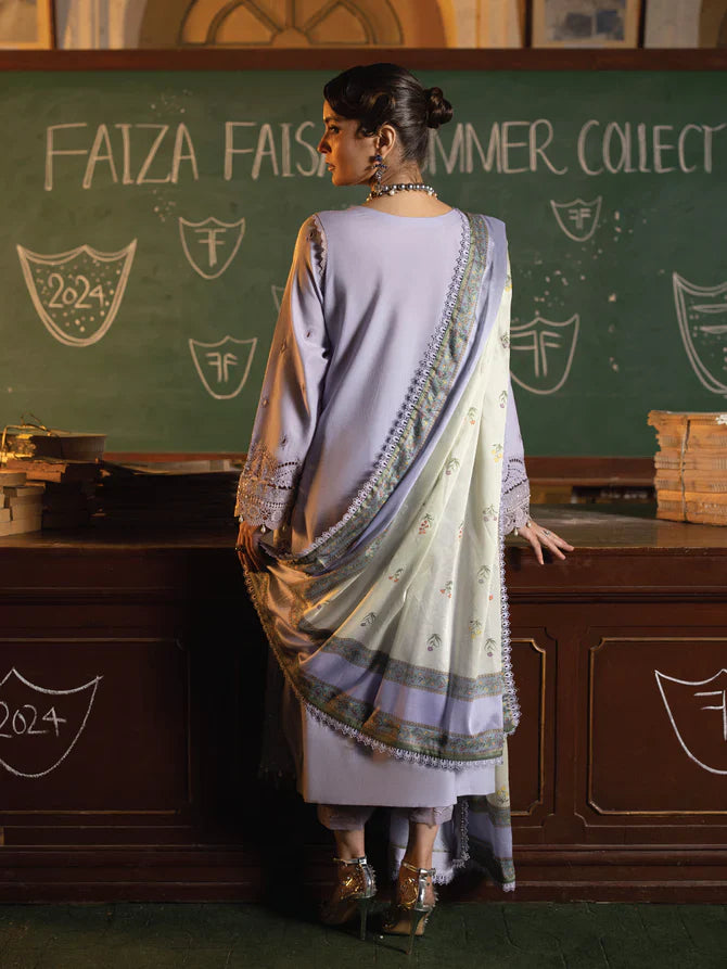 Faiza Faisal | Maya Luxury Lawn | Nazali -  Faiza Faisal Luxury -  House of Maryam