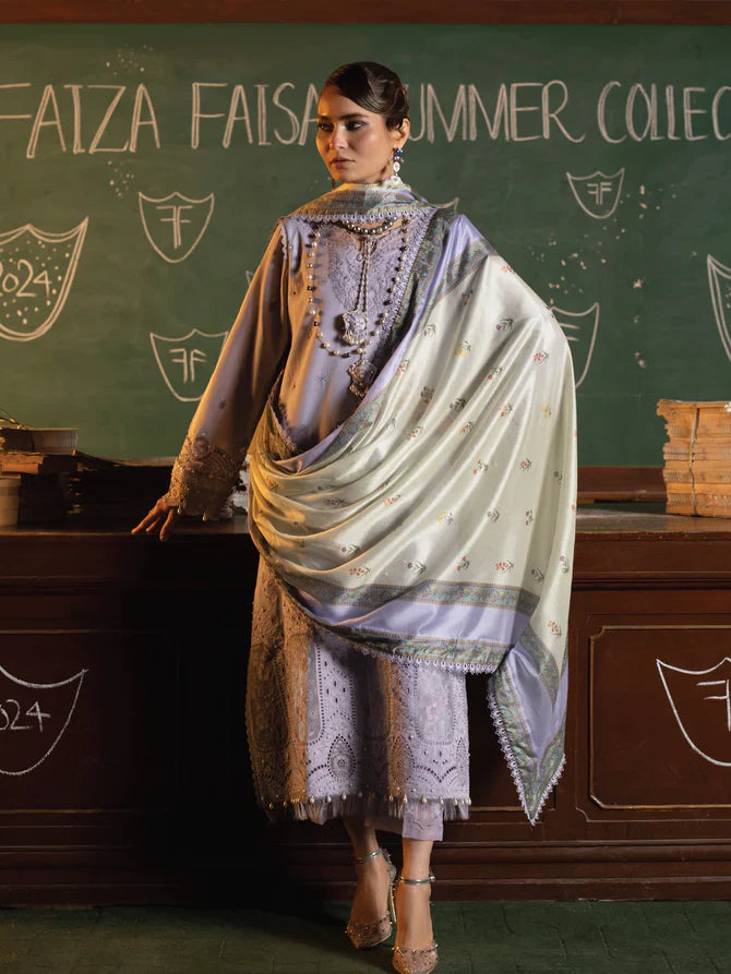 Faiza Faisal | Maya Luxury Lawn | Nazali -  Faiza Faisal Luxury -  House of Maryam
