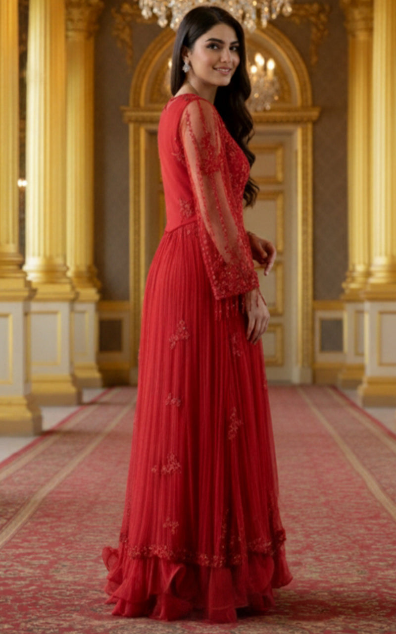 Threads and Motifs | Formal Dresses 25 | Net Embroidered Jacket With Trouser-4