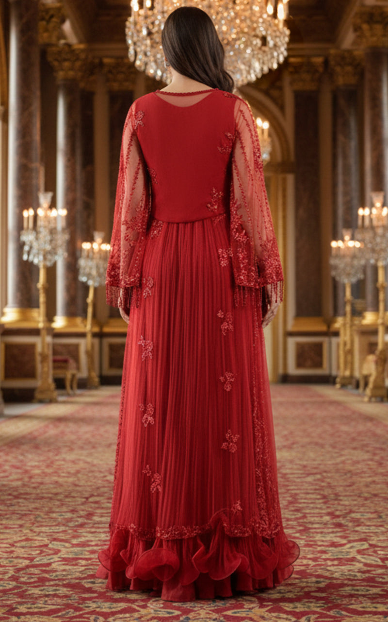 Threads and Motifs | Formal Dresses 25 | Net Embroidered Jacket With Trouser-2