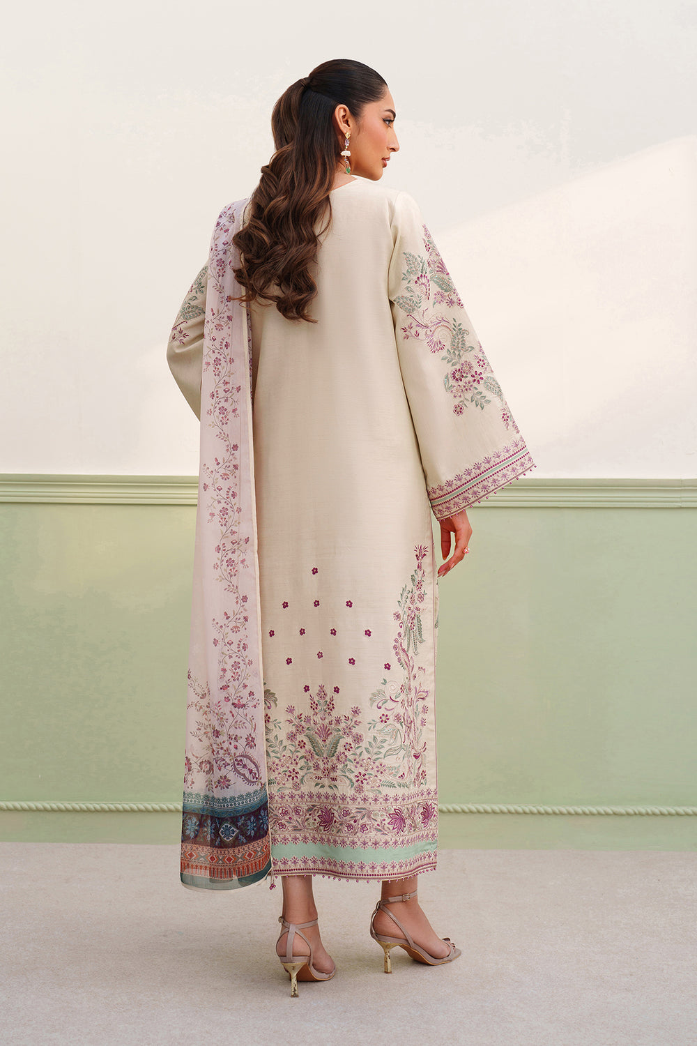 Baroque | Formals Collection | EMBROIDERED RAW SILK UF-4385, image 2