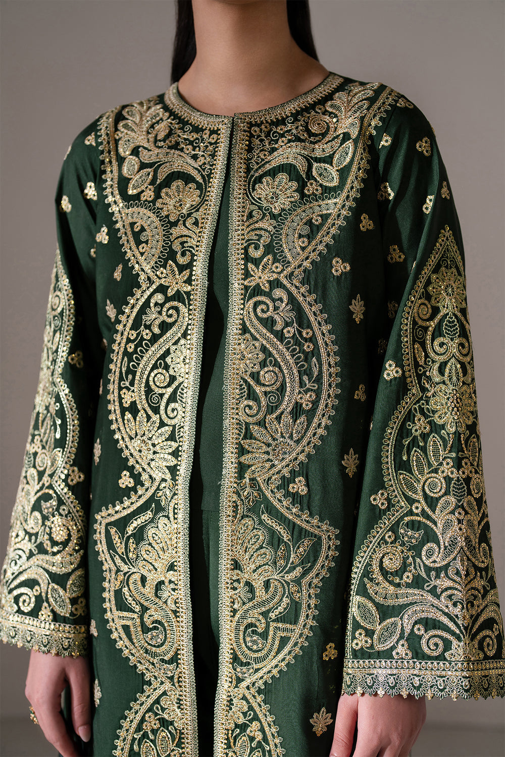 Baroque | Formals Collection | EMBROIDERED RAW SILK UF-4139, image 3