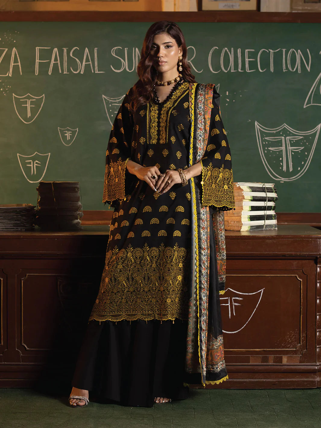 Faiza Faisal | Maya Luxury Lawn | Clara -  Faiza Faisal Luxury -  House of Maryam