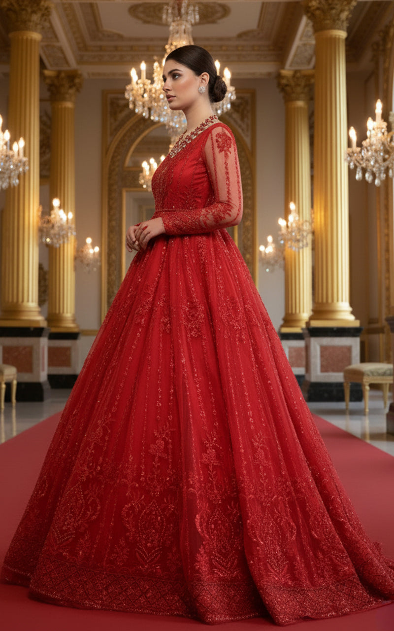 Threads and Motifs | Formal Dresses 25 | Net Embroidered Maxi, image 5