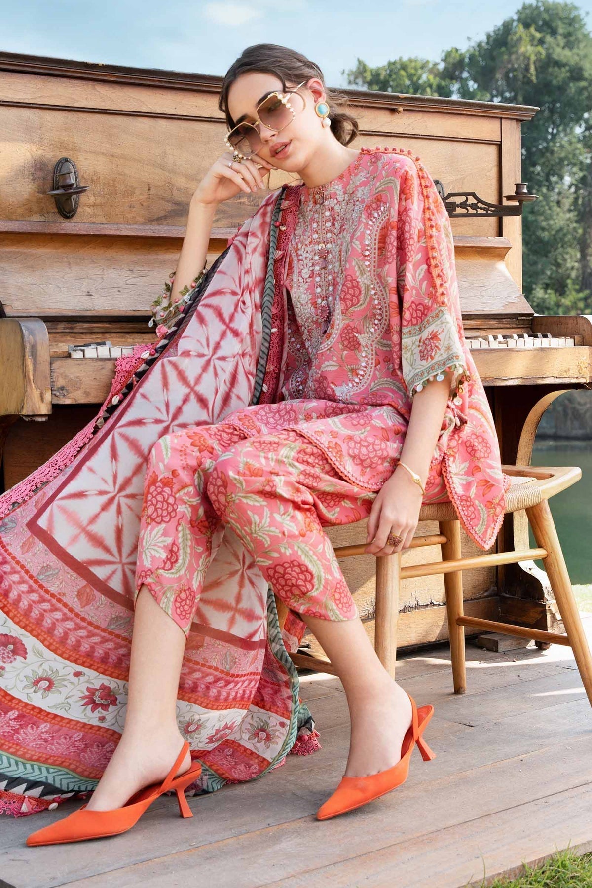 Maria B | M Prints 25 | MPT-2513-A -  Maria B Ladies Clothes - Original Designer Dress - House of Maryam