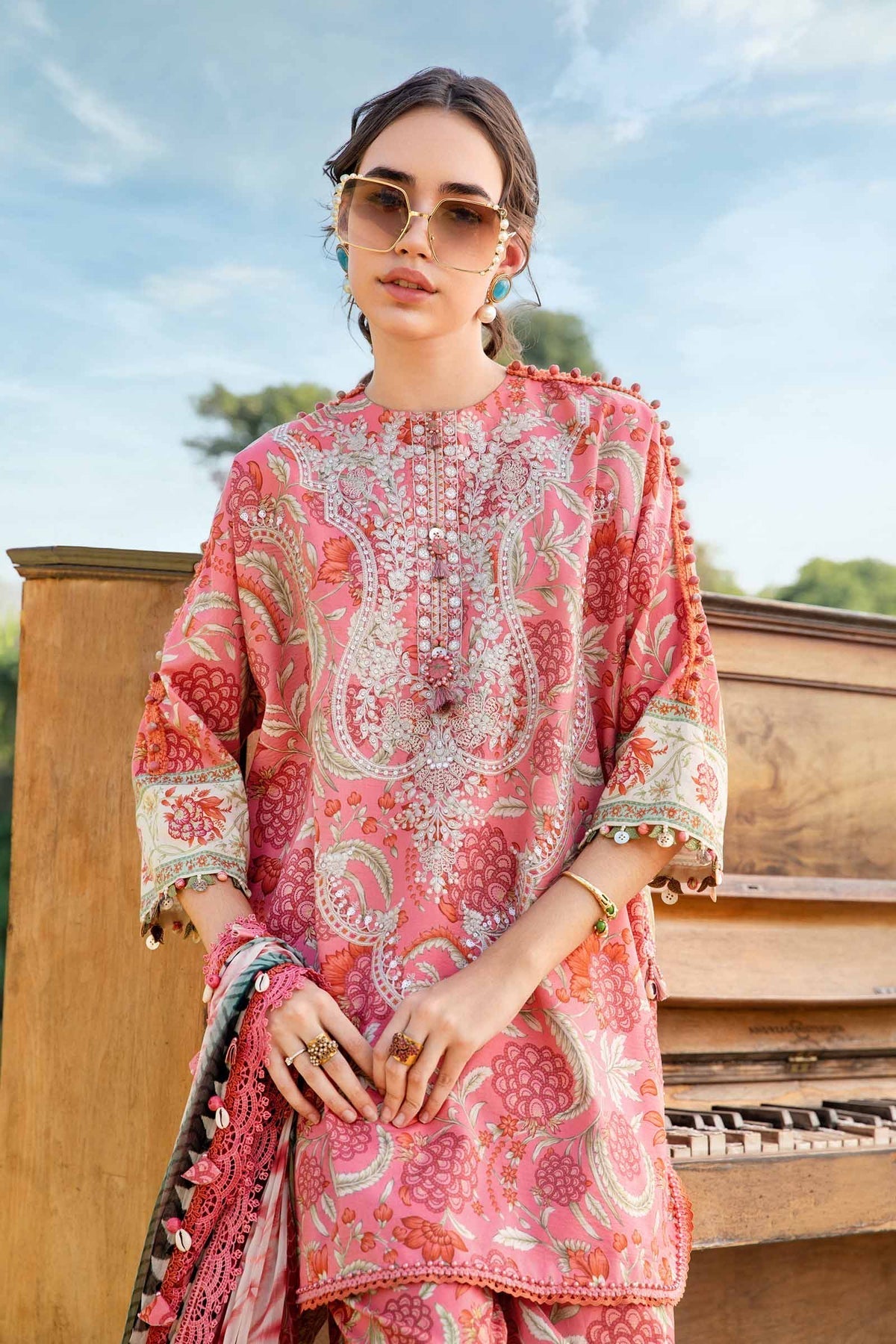 Maria B | M Prints 25 | MPT-2513-A -  Maria B Ladies Clothes - Original Designer Dress - House of Maryam