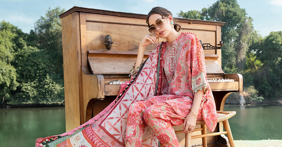 Maria B | M Prints 25 | MPT-2513-A -  Maria B Ladies Clothes - Original Designer Dress - House of Maryam