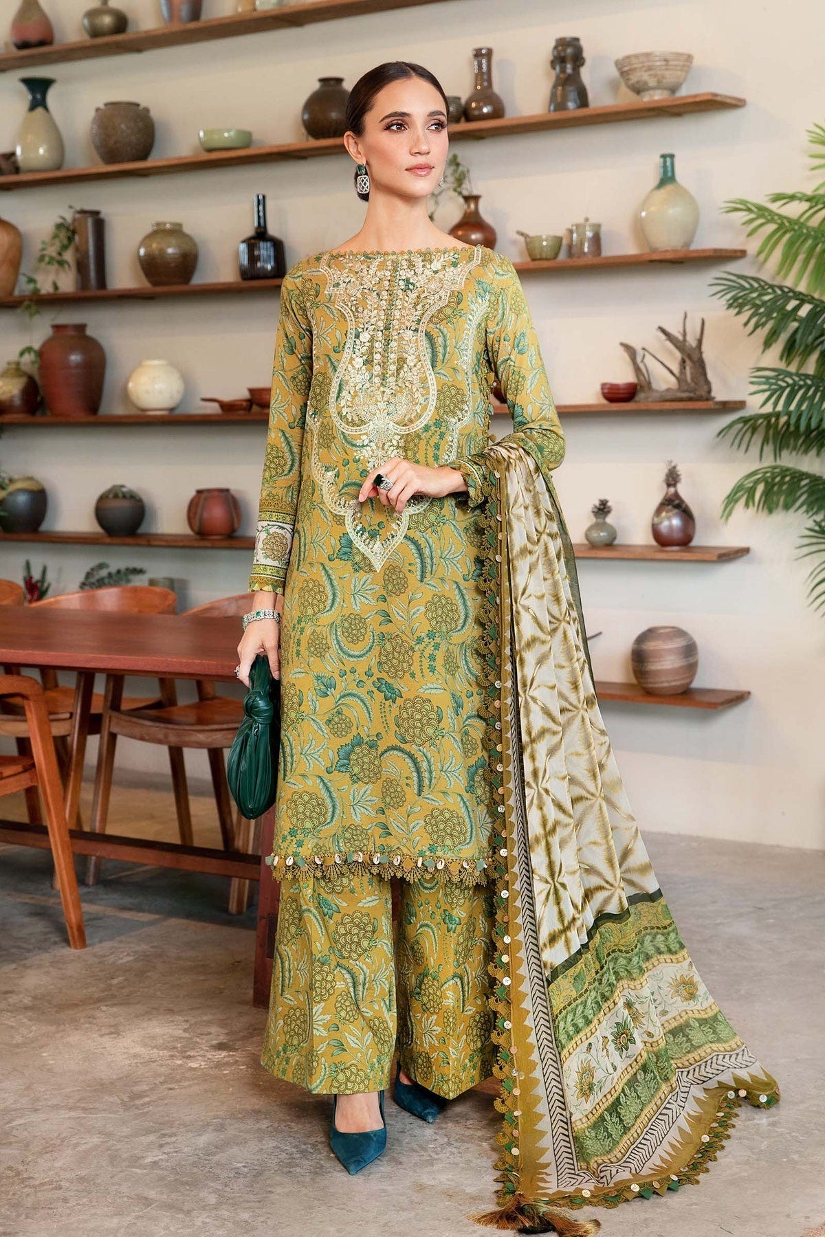 Maria B | M Prints 25 | MPT-2513-B -  Maria B Ladies Clothes - Original Designer Dress - House of Maryam