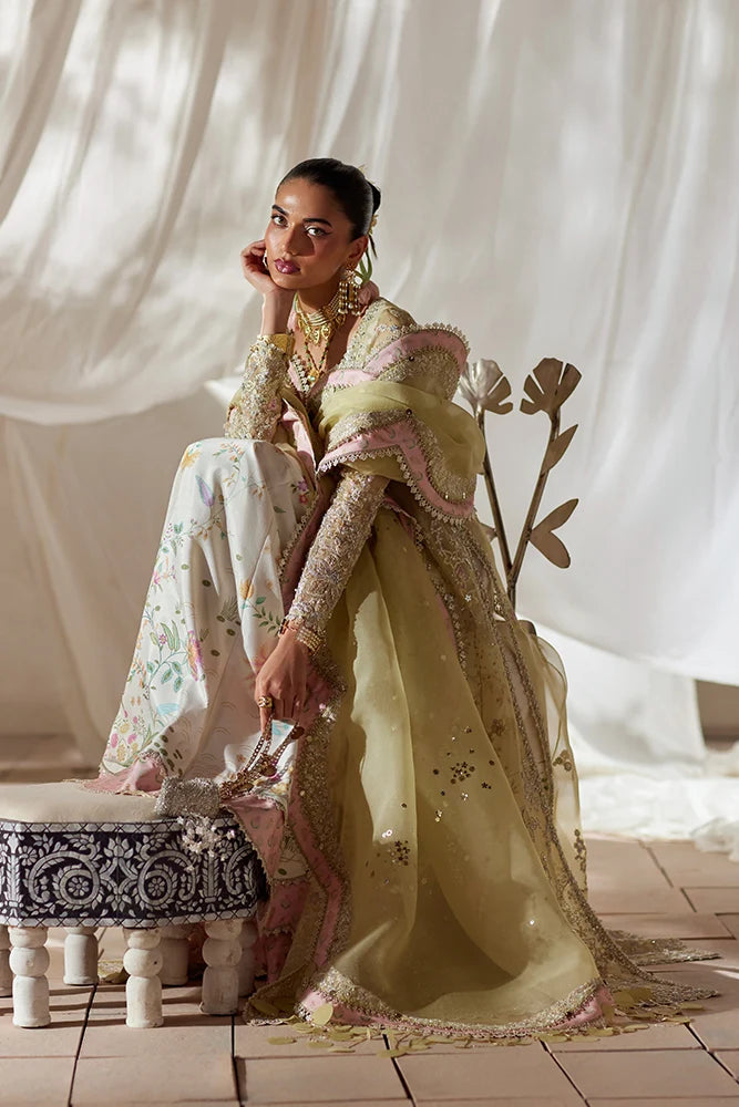 Suffuse Silvia pastel yellow organza pishwas and culottes, photo 4