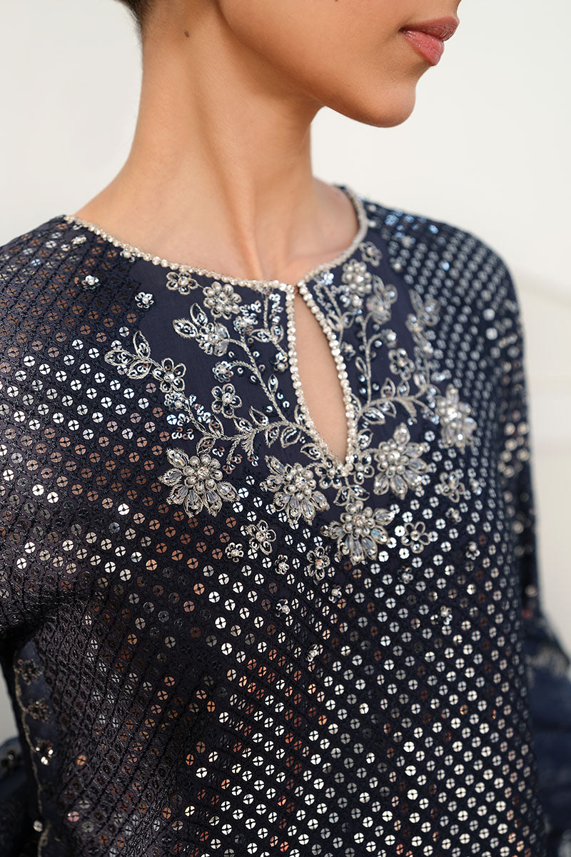 Cross Stitch | Wedding Pret | Whispering Willow-3PC Silk Embroidered Pret