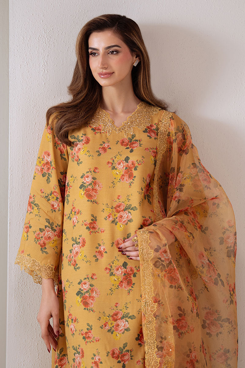 Cross Stitch | Exclusive Pret | Canary Charm-2 PC (Shirt & Dupatta)-3