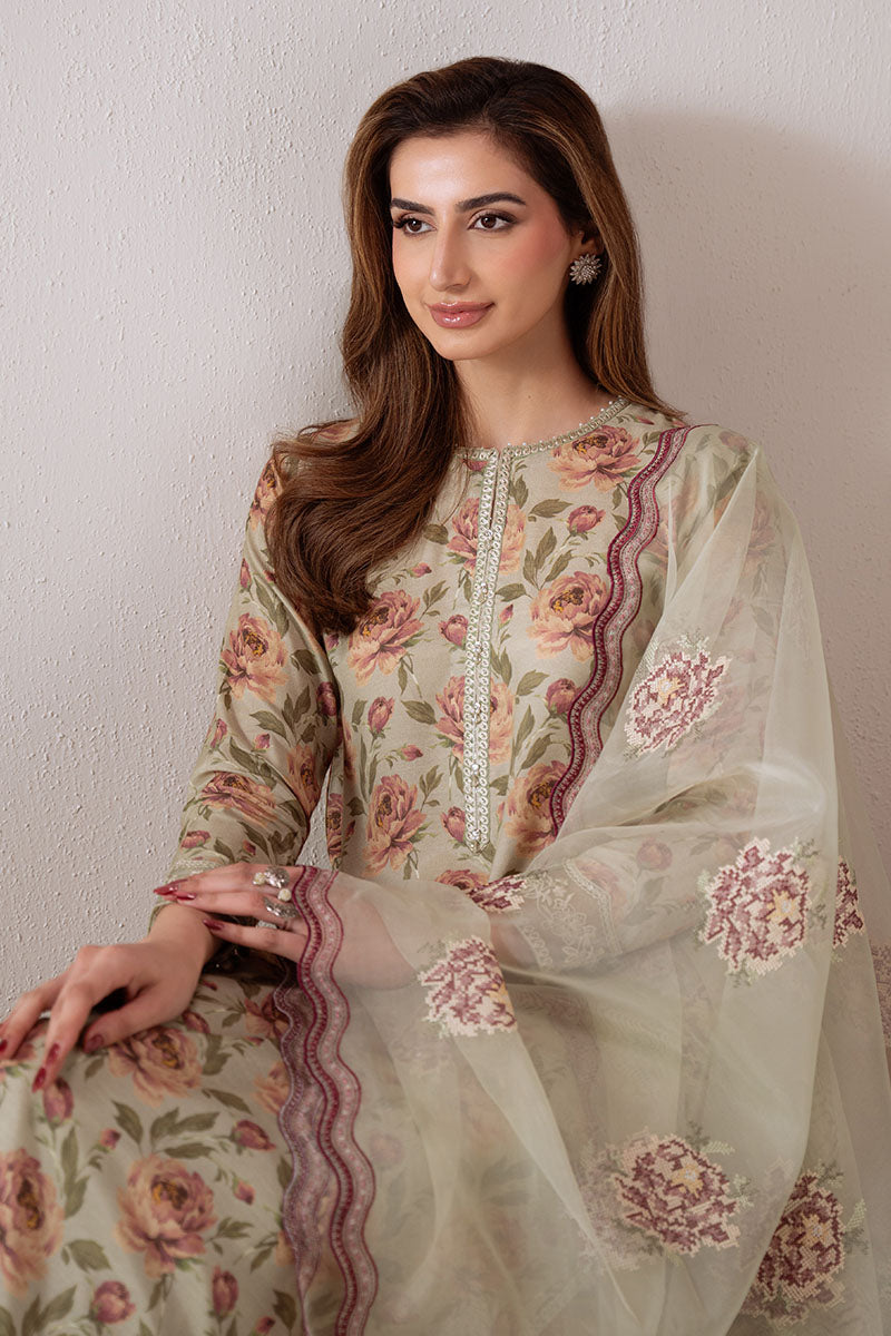 Cross Stitch | Exclusive Pret | Moss Glow-2 PC (Shirt & Dupatta)