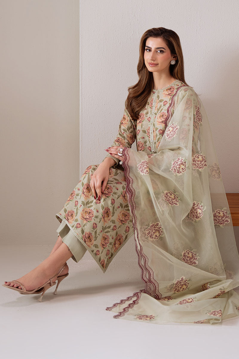 Cross Stitch | Exclusive Pret | Moss Glow-2 PC (Shirt & Dupatta), image 5