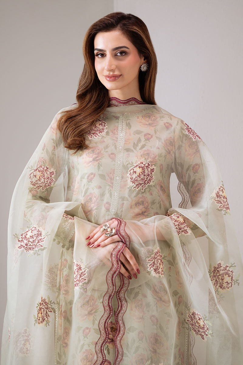 Cross Stitch | Exclusive Pret | Moss Glow-2 PC (Shirt & Dupatta), image 3