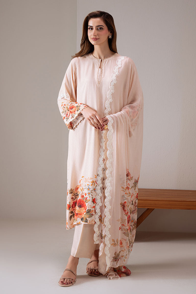 Cross Stitch | Exclusive Pret | Dawn Rose-2 PC (Shirt & Dupatta)-2
