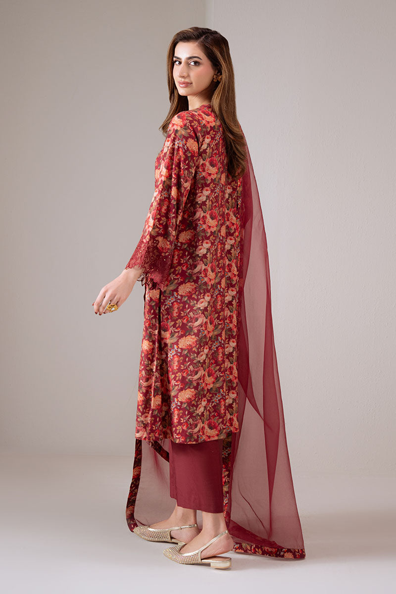Cross Stitch | Exclusive Pret | Scarlet Sunset-2 PC (Shirt & Dupatta), image 5