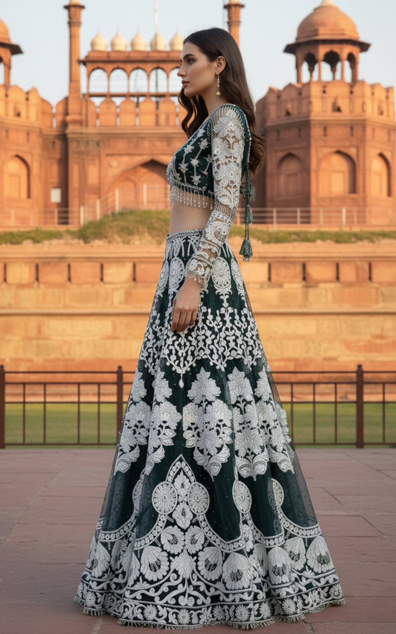 Threads and Motifs | Formal Outfits | Blouse With Lehenga-5