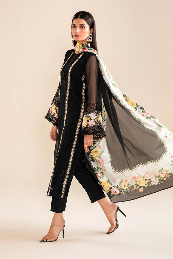 Baroque | Velvet Formals | CHIFFON UF-615 -  Baroque Ladies Clothes - Original Designer Dress - House of Maryam