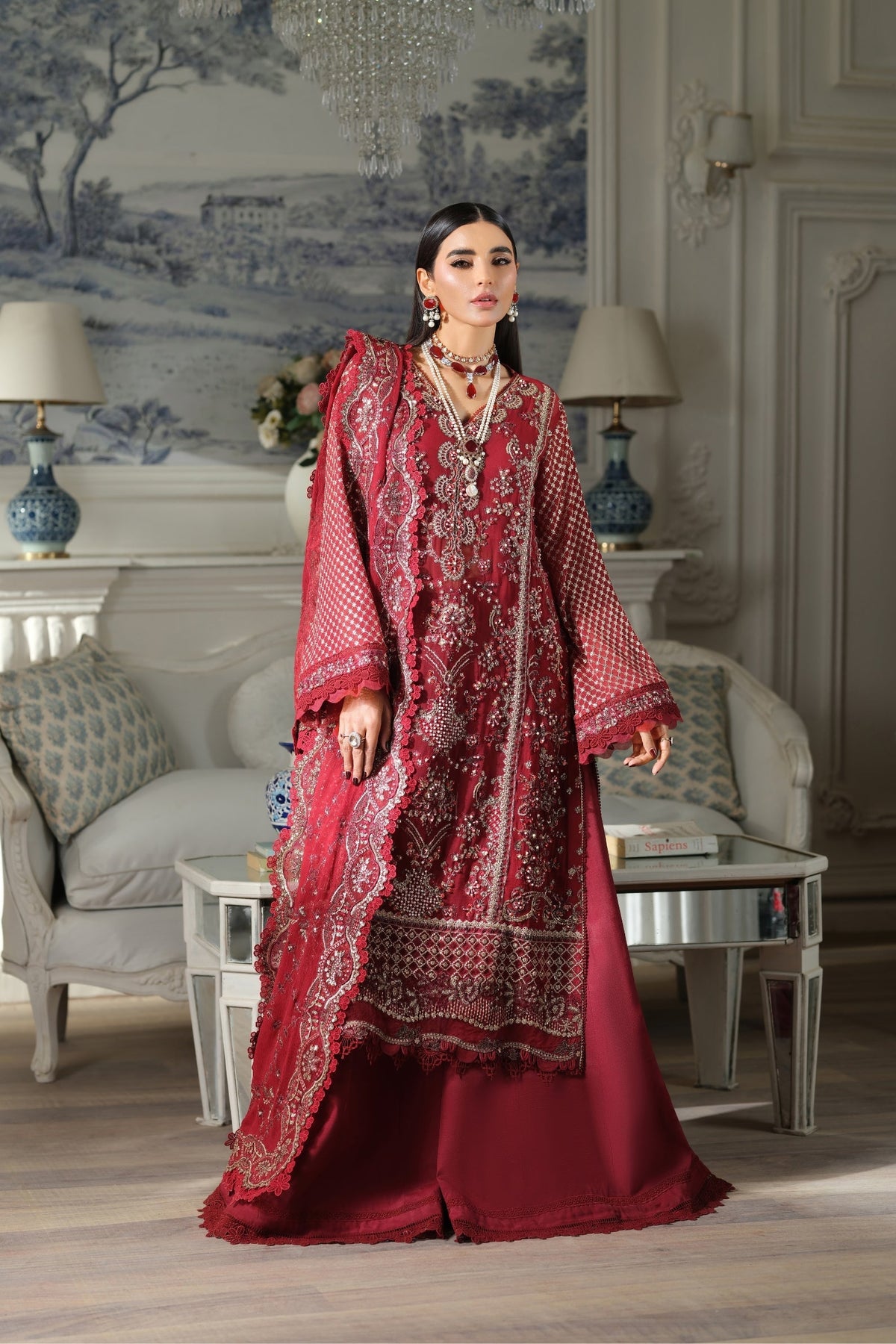 Maryam Hussain | Meer Embroidered Chiffon | Sahil Meer-05-2
