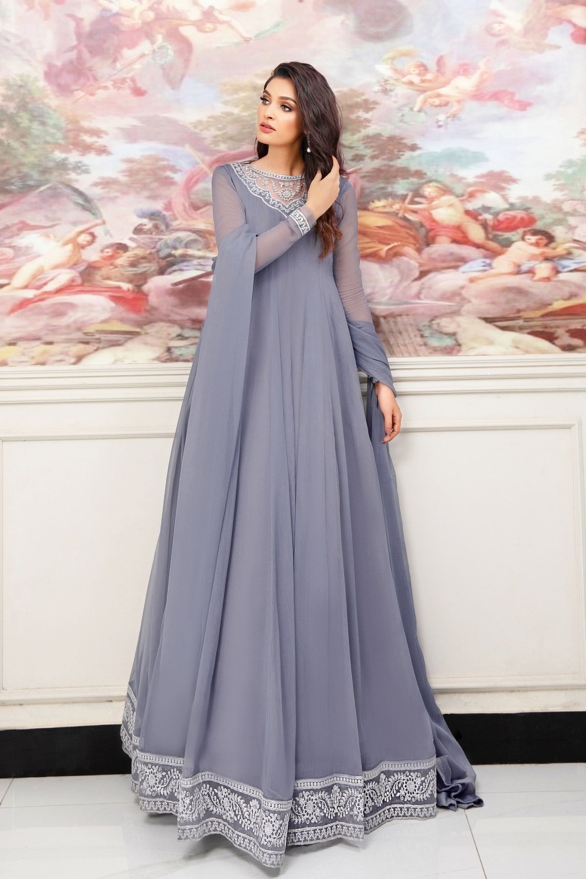 Hania & Umaimaz | Festive Collection | Surmai -  Hania & Umaima  - Original Designer Dress - House of Maryam