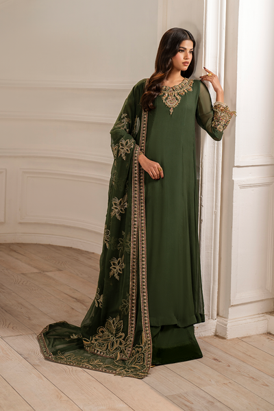 Iznik I Festive Formal I UE-416 Embroidered Chiffon -  Iznik Ladies Clothes - Original Designer Dress - House of Maryam