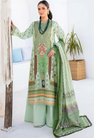 Humdum | Saira Bano Lawn 24 | D02 -  HumDum Casuals - Original Designer Dress - House of Maryam