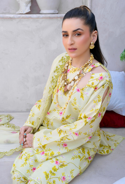 Humdum | Gardenia Lawn 24 | PLG 3 - D07 -  HumDum Luxury - Original Designer Dress - House of Maryam