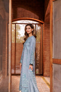 Farasha | Dastoor Embroidered Lawn SS24 | BERYL GREY by Designer Farasha - House of Maryam - Pakistani Designer Ethnic Wear in {{ shop.shopifyCountryName }}