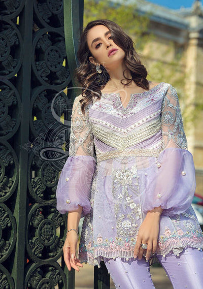 Layla Chatoor | Luxury Pret | Top With Bootcut Pants