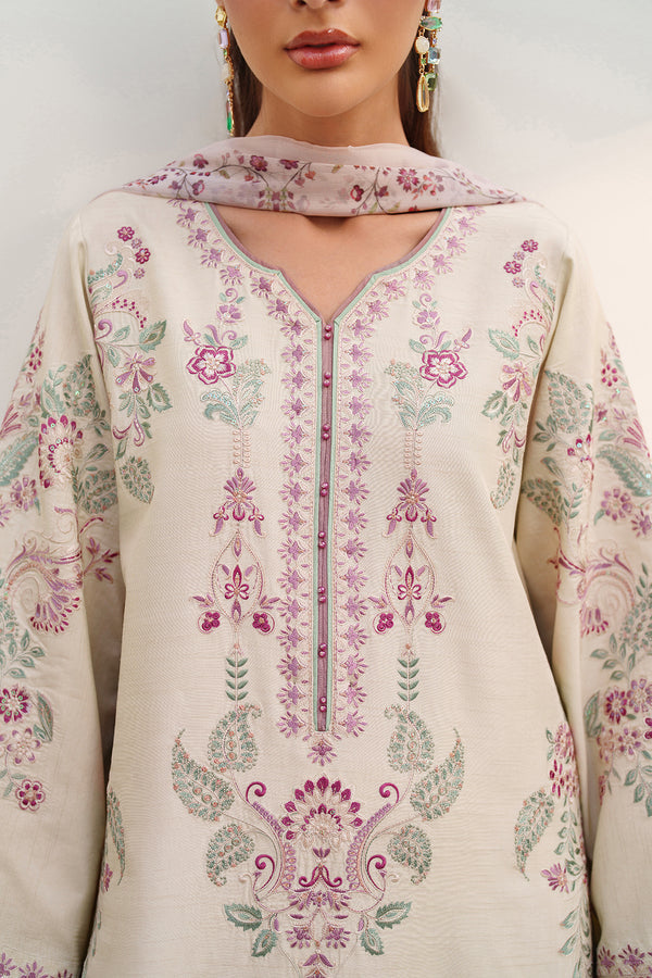 Baroque | Formals Collection | EMBROIDERED RAW SILK UF-4385, image 3