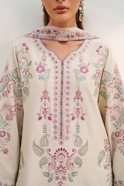 Baroque | Formals Collection | EMBROIDERED RAW SILK UF-4385