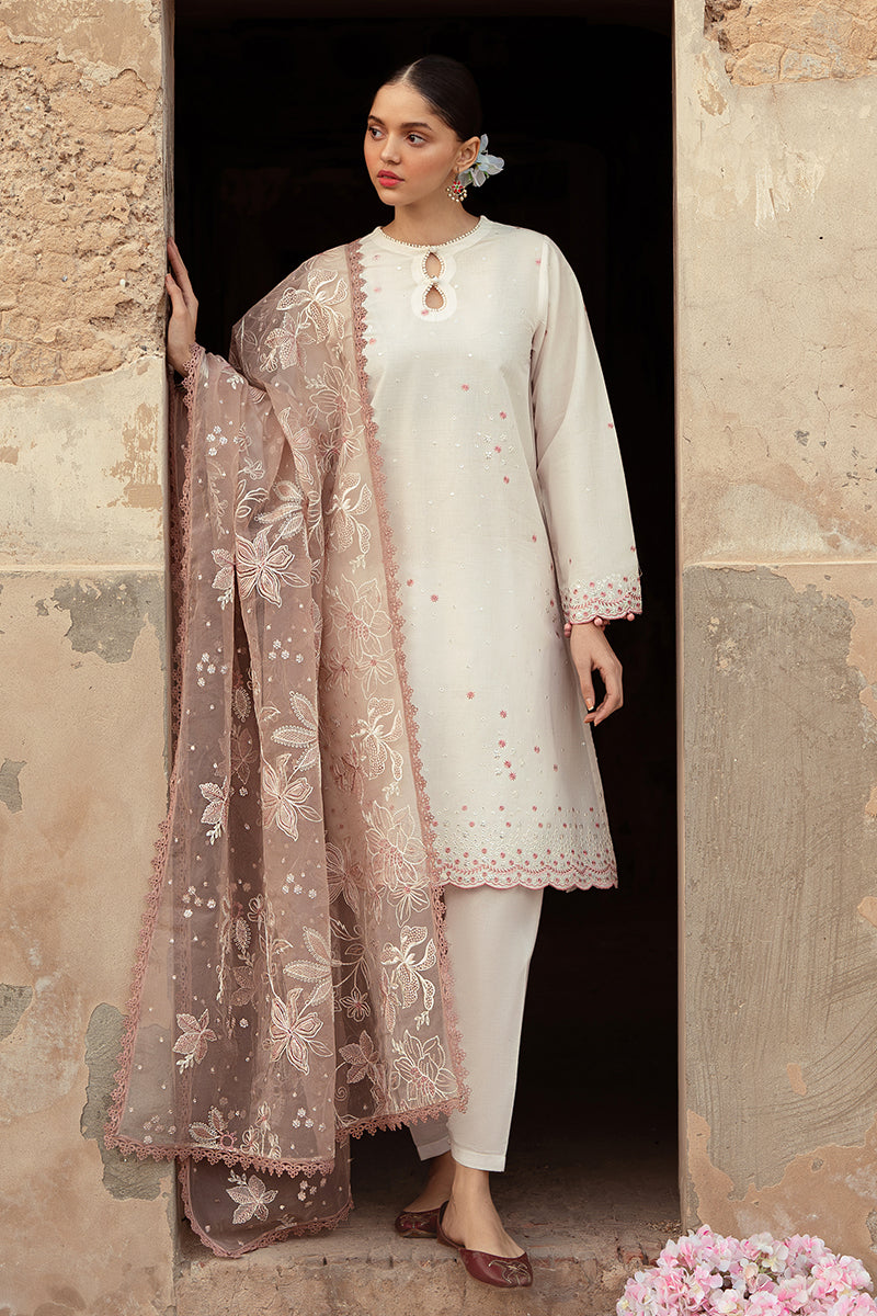 Cross Stitch | Premium Lawn 24 | SPECKLE MESH -  Cross Stitch Formal - Original Designer Dress - House of Maryam