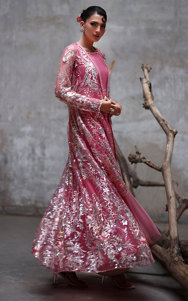 Threads and Motifs | Formal Dresses 25 | NET EMBROIDERED JAKCET WITH MAXI -  Threads and Motifs Ladies Clothes - Original Designer Dress - House of Maryam