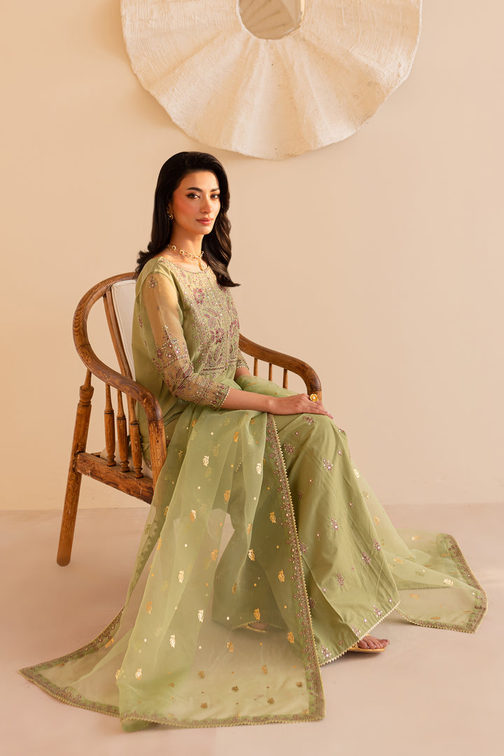 Batik | Zaynur Luxe Pret Edit | Green Cherry -  Batik Ladies Clothes - Original Designer Dress - House of Maryam