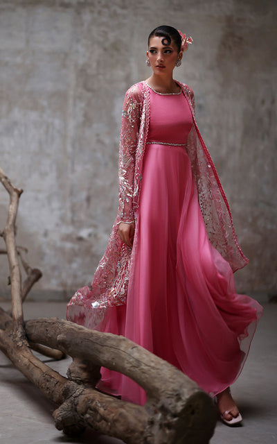 Threads and Motifs | Formal Dresses 25 | NET EMBROIDERED JAKCET WITH MAXI -  Threads and Motifs Ladies Clothes - Original Designer Dress - House of Maryam