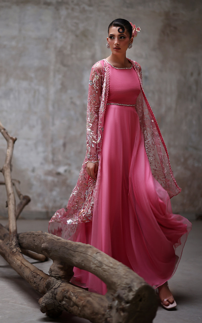 Threads and Motifs | Formal Dresses 25 | NET EMBROIDERED JAKCET WITH MAXI -  Threads and Motifs Ladies Clothes - Original Designer Dress - House of Maryam