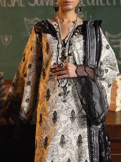 Faiza Faisal | Maya Luxury Lawn | Deniz -  Faiza Faisal Luxury - Original Designer Dress - House of Maryam