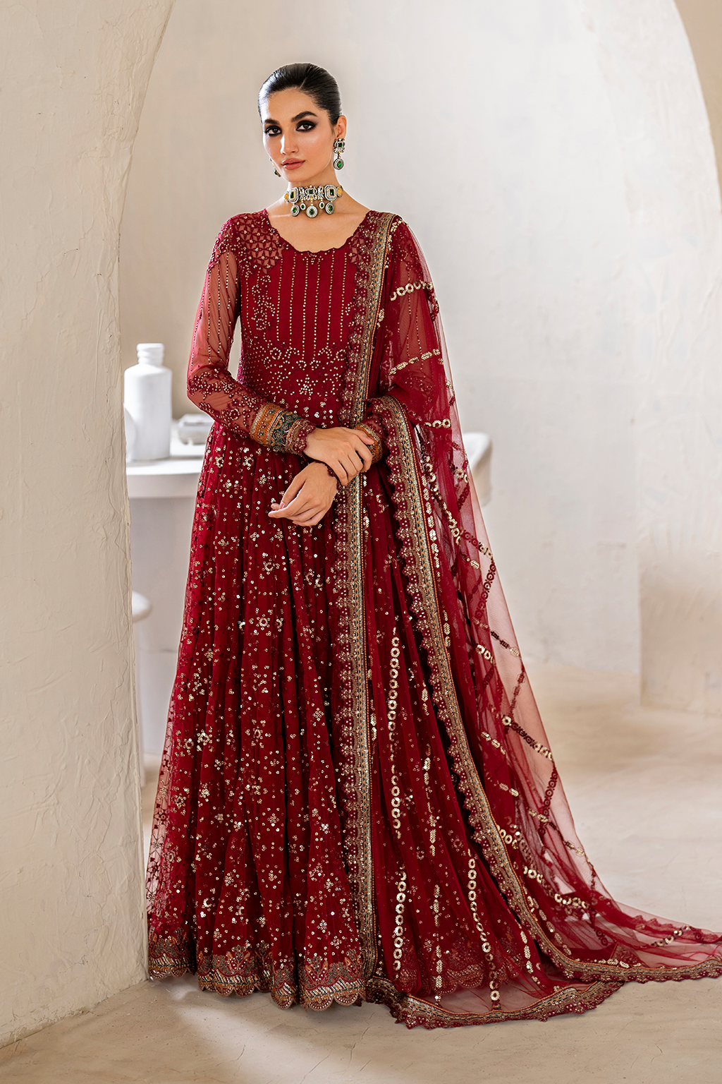 Iznik | Chinnon Chiffon | CC-49 Embroidered Net