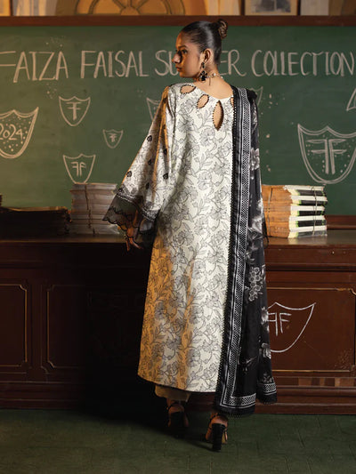 Faiza Faisal | Maya Luxury Lawn | Deniz -  Faiza Faisal Luxury - Original Designer Dress - House of Maryam