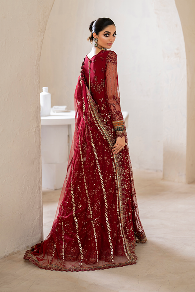 Iznik | Chinnon Chiffon | CC-49 Embroidered Net -  Iznik Formal - Original Designer Dress - House of Maryam