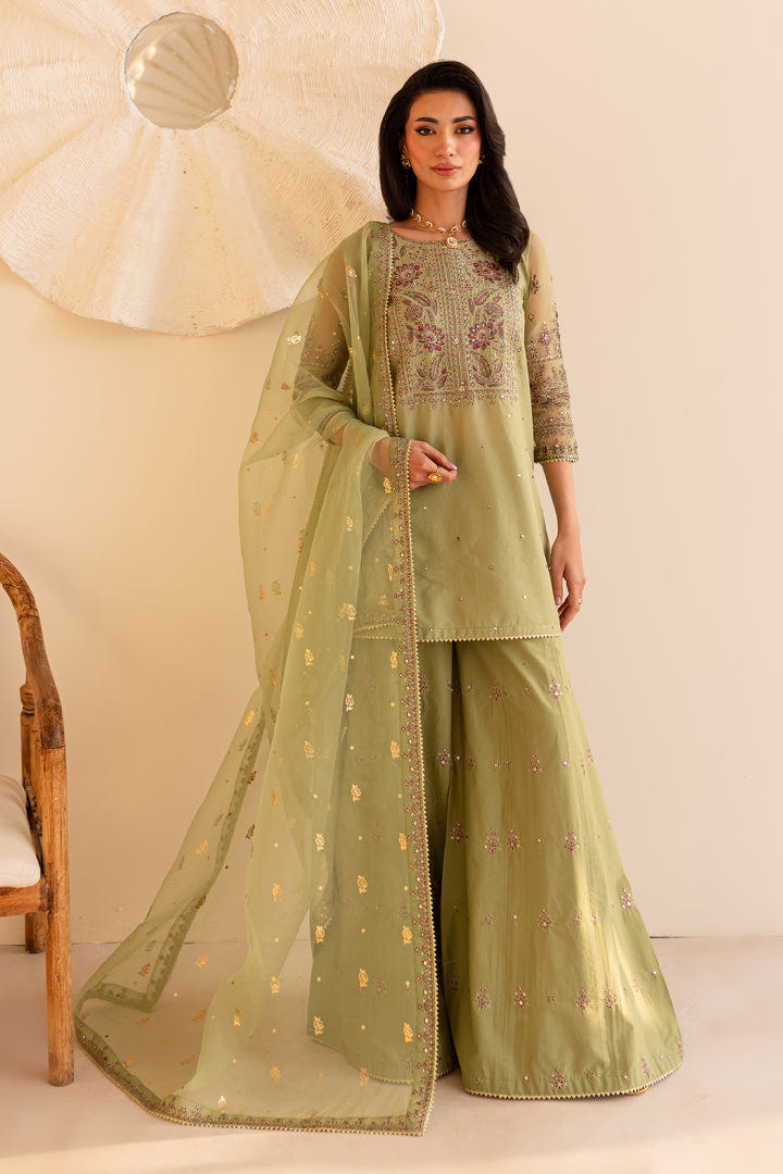 Batik | Zaynur Luxe Pret Edit | Green Cherry -  Batik Ladies Clothes - Original Designer Dress - House of Maryam
