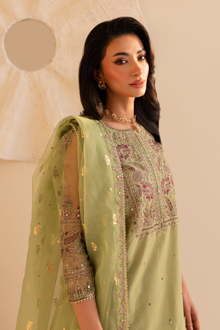 Batik | Zaynur Luxe Pret Edit | Green Cherry -  Batik Ladies Clothes - Original Designer Dress - House of Maryam