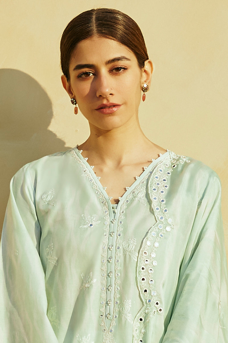 Cross Stitch | Premium Lawn 24 | WHISPER MINT -  Cross Stitch Formal - Original Designer Dress - House of Maryam